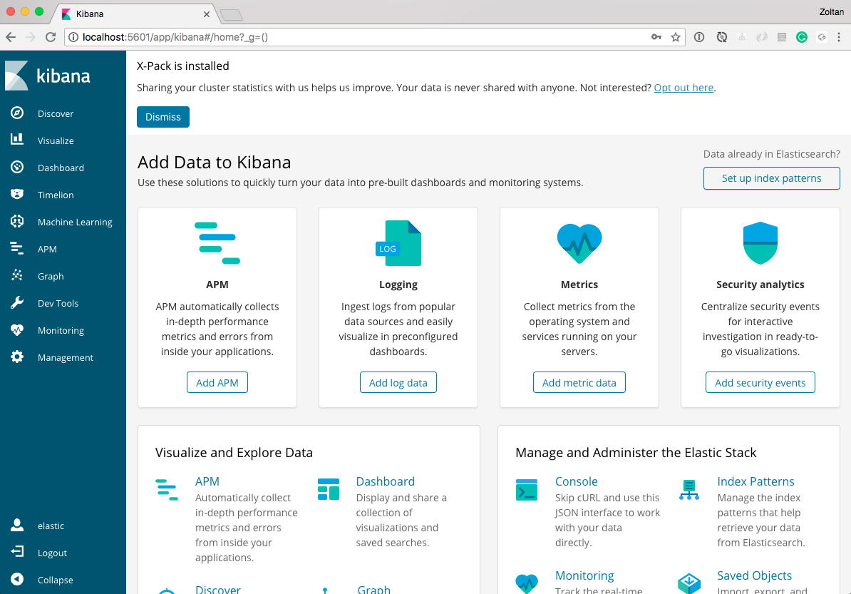 Kibana with X-Pack